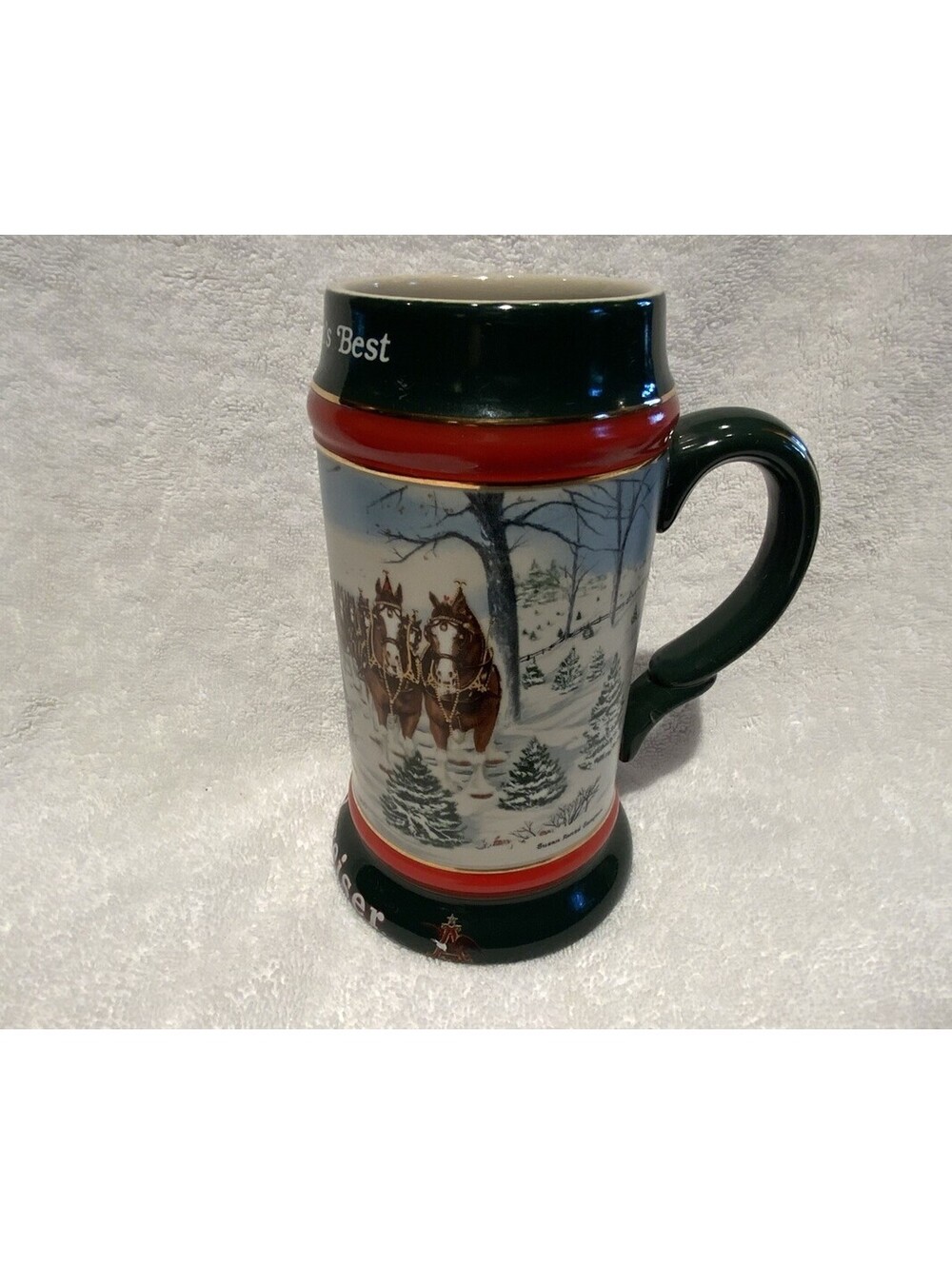 Vintage 1990 Budweiser ‘An American Tradition’ Handcrafted 18oz. Beer Mug